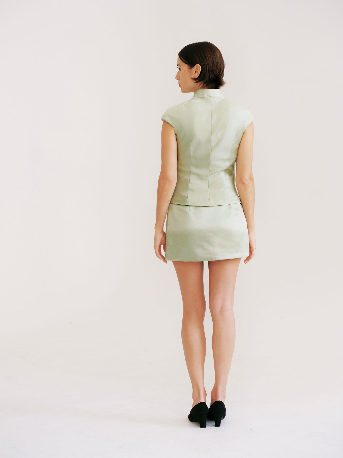 Helen Mini Skirt in Eucalyptus