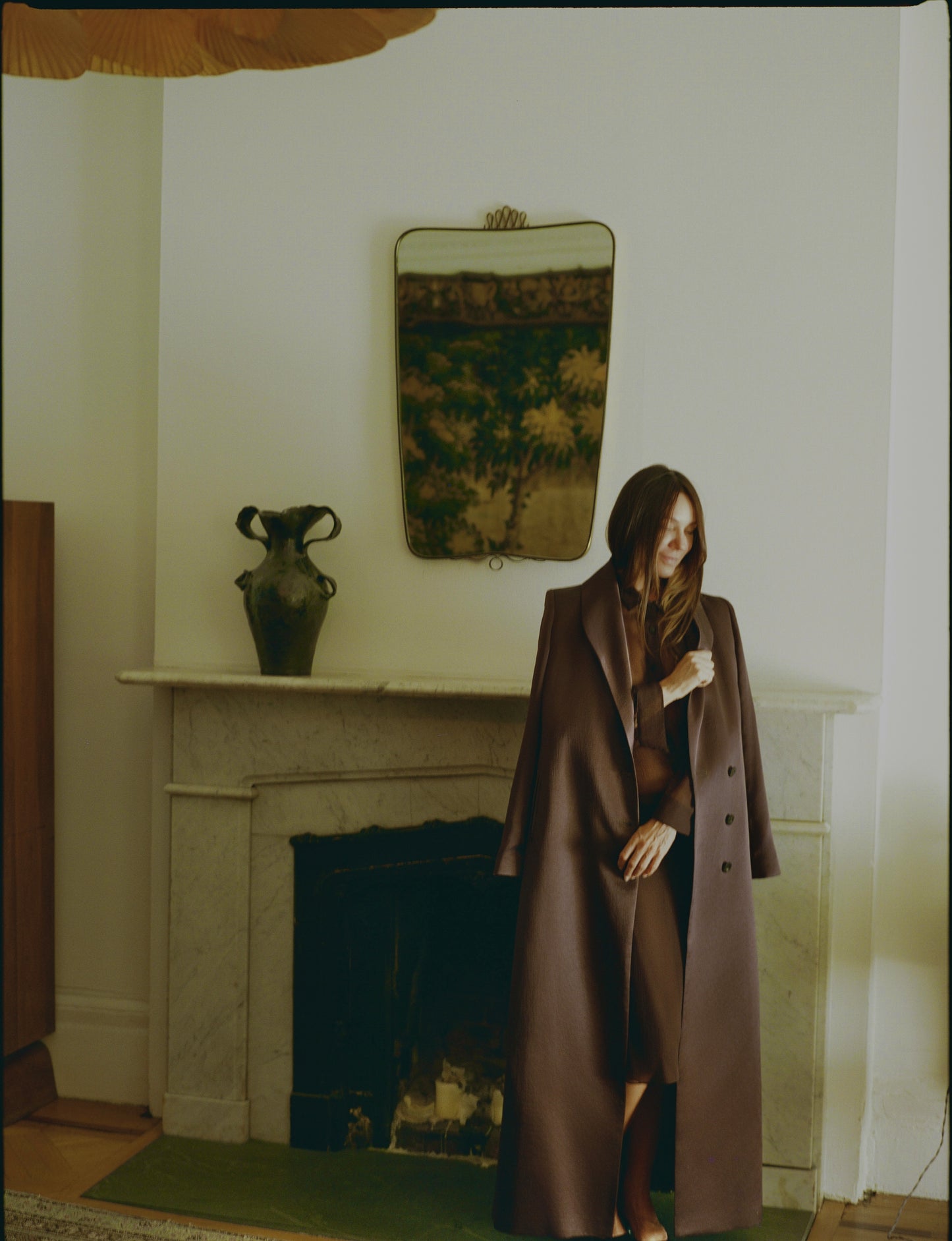Opera Coat in Plum Brown