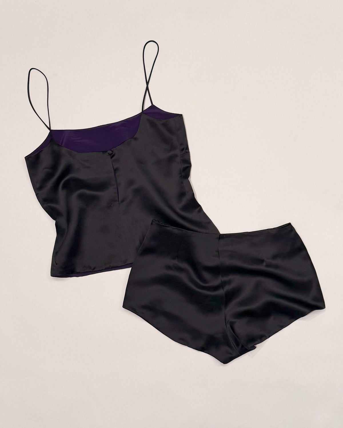 Alexandra Short in Black Shantung