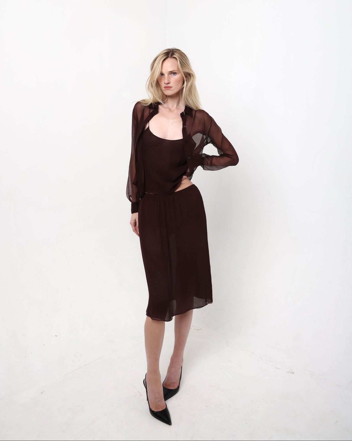 Vanya Shirt in Plum Brown