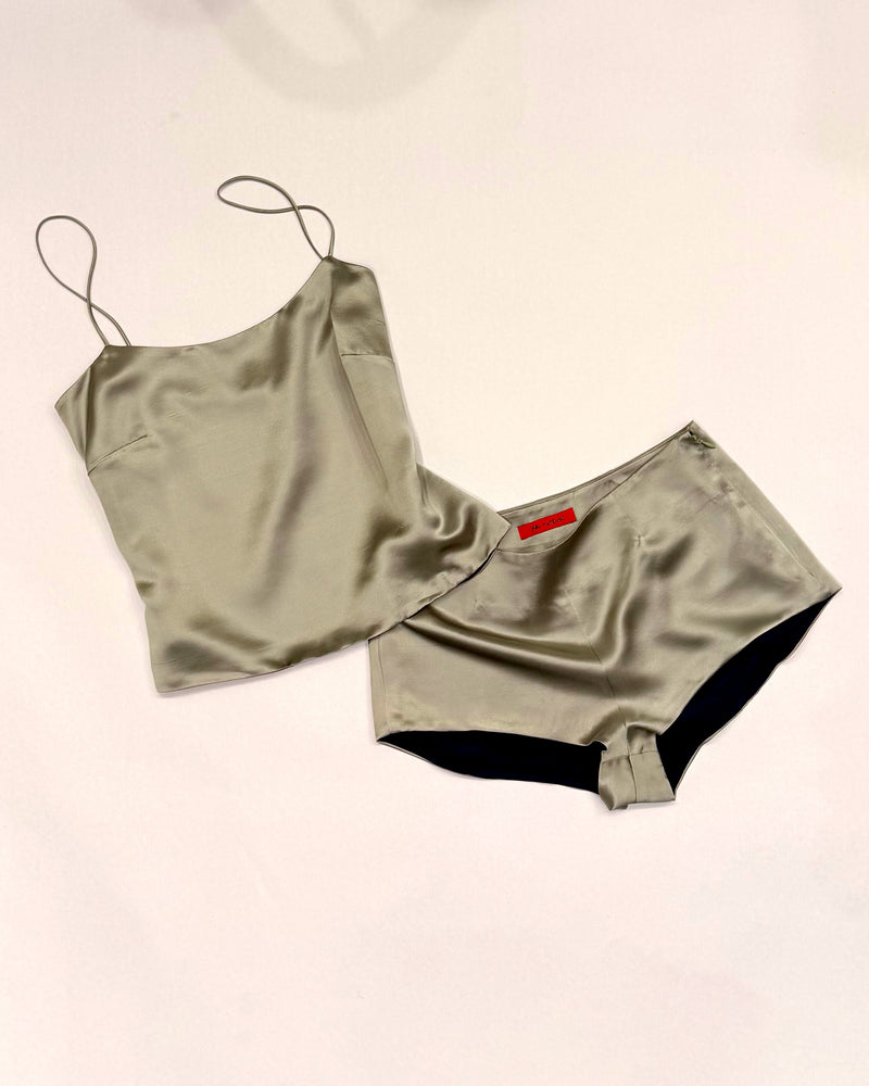 Alexandra Short in Eucalyptus Shantung