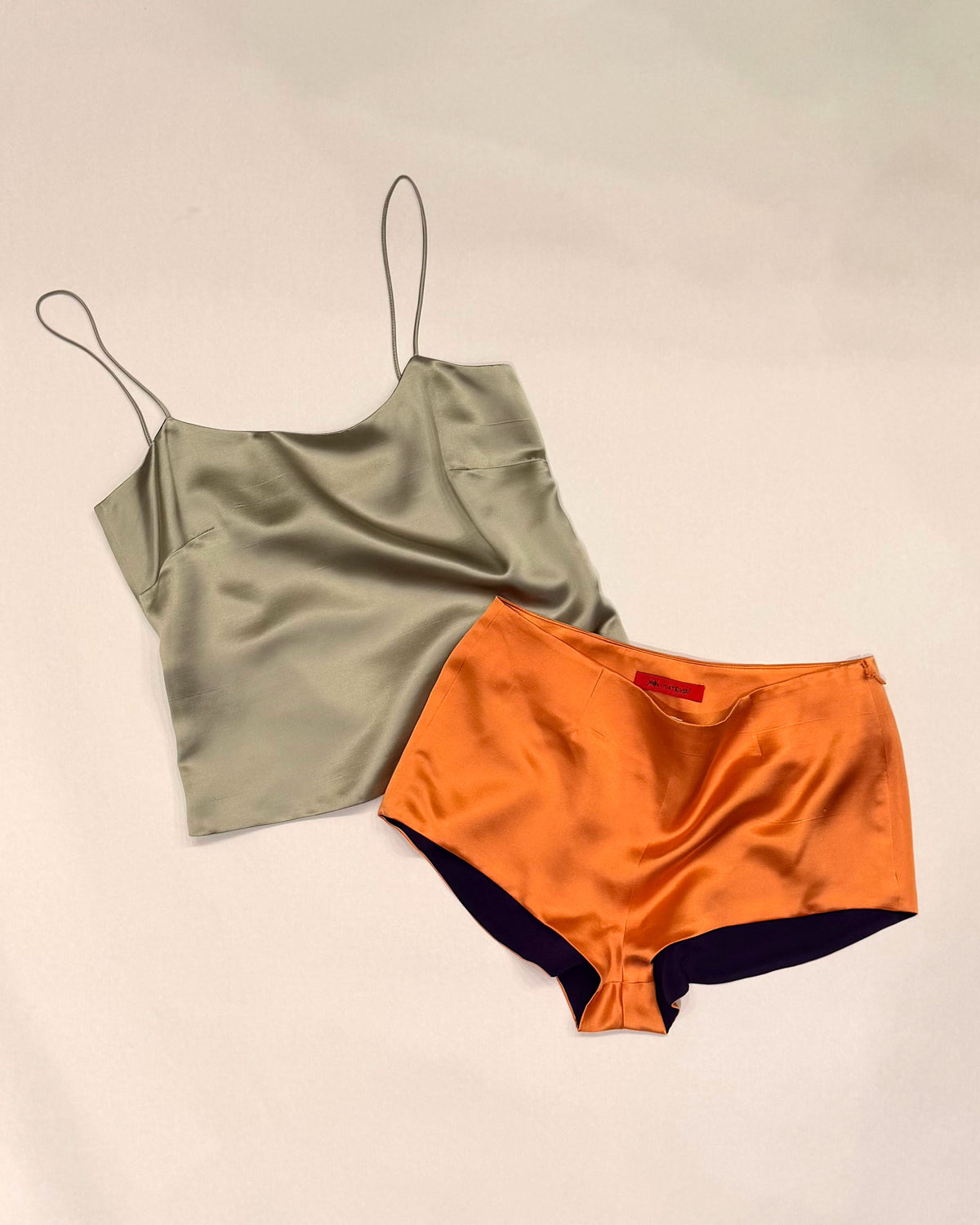 Alexandra Short in Copper Shantung