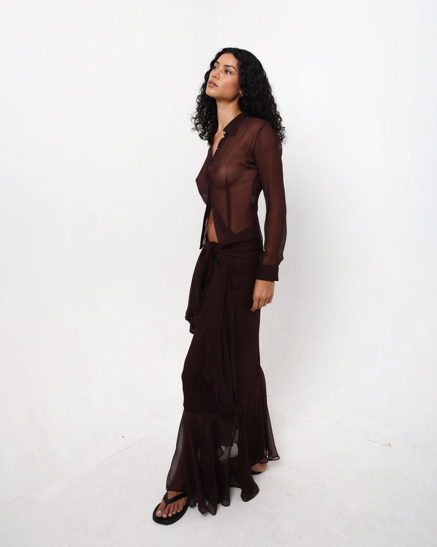 Vanya Shirt in Plum Brown
