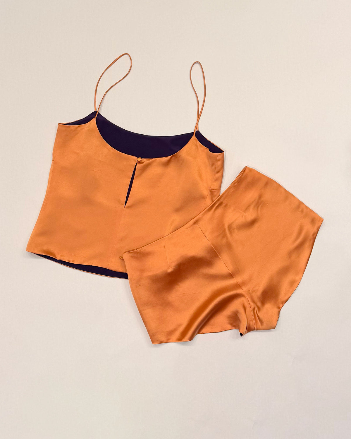 Alexandra Short in Copper Shantung