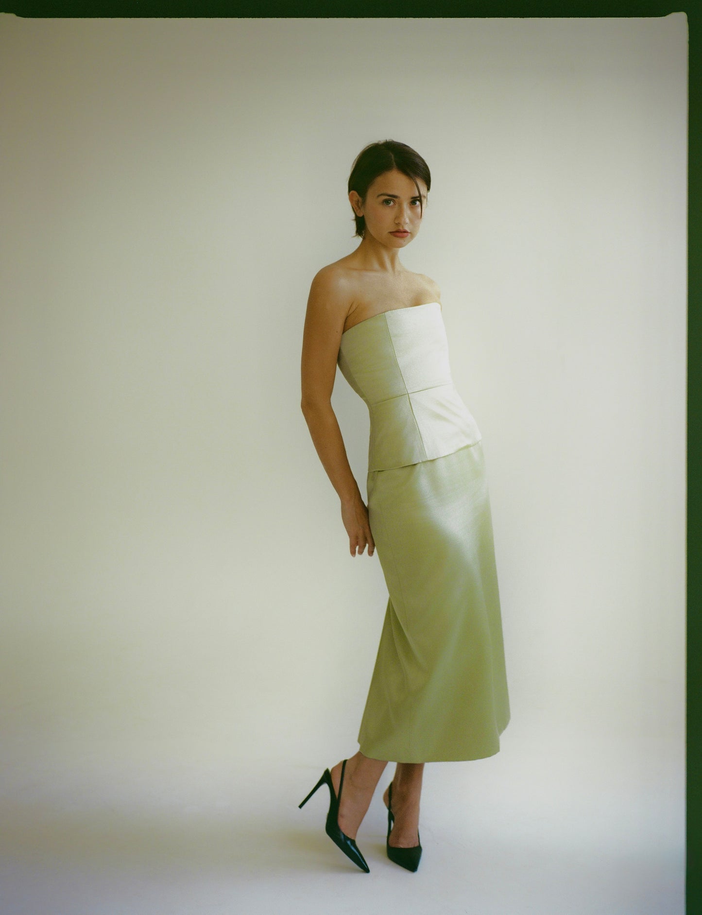 Sabine Corset in Eucalyptus