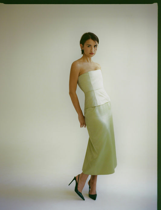 Sabine Corset in Eucalyptus