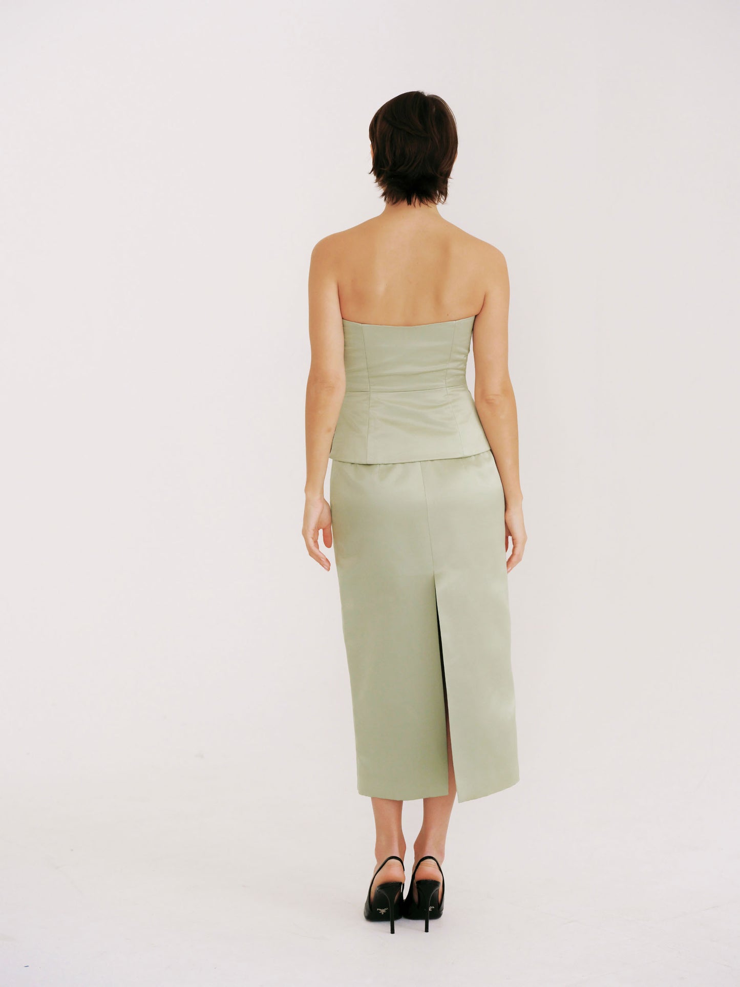 Sabine Corset in Eucalyptus