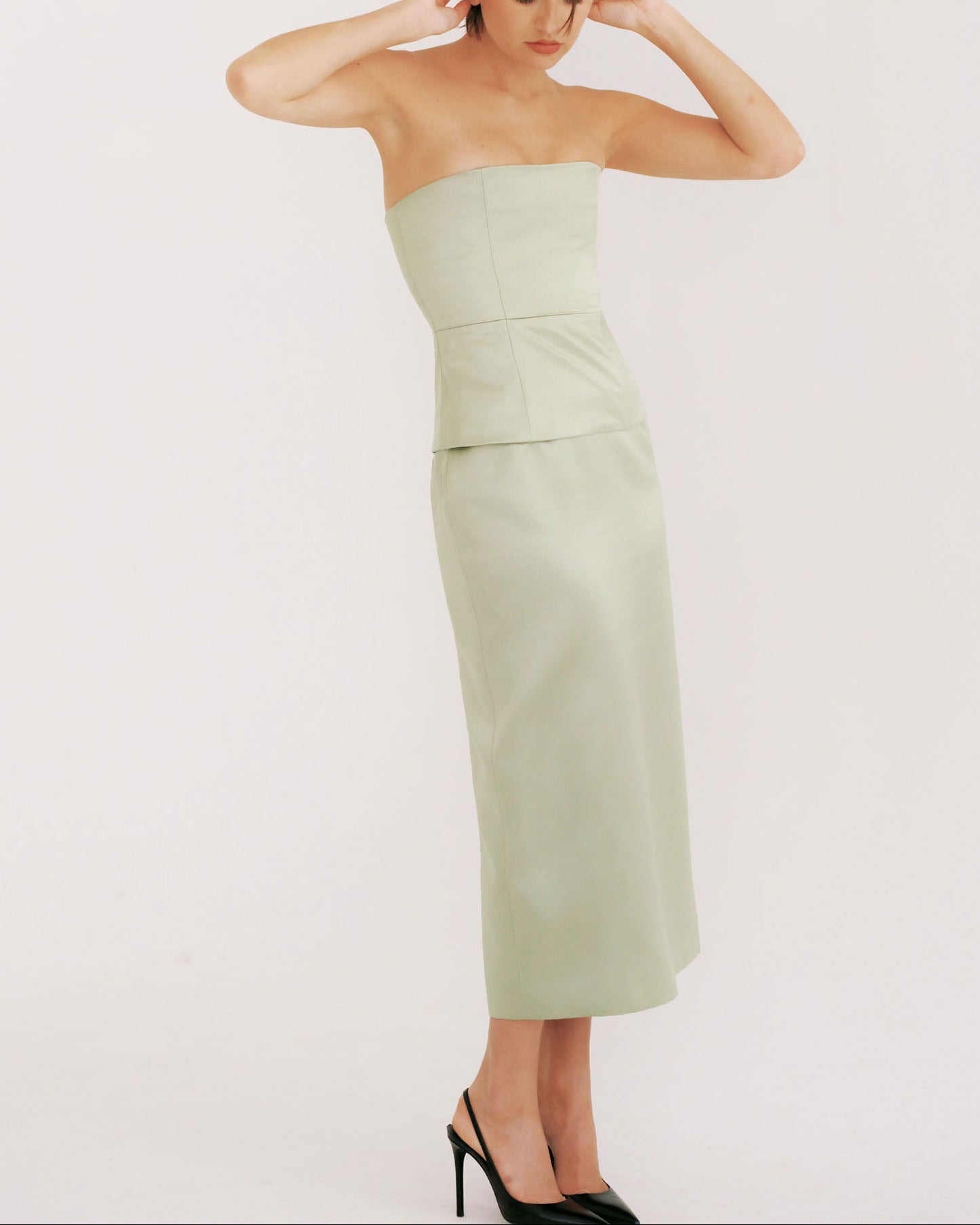 Sabine Corset in Eucalyptus