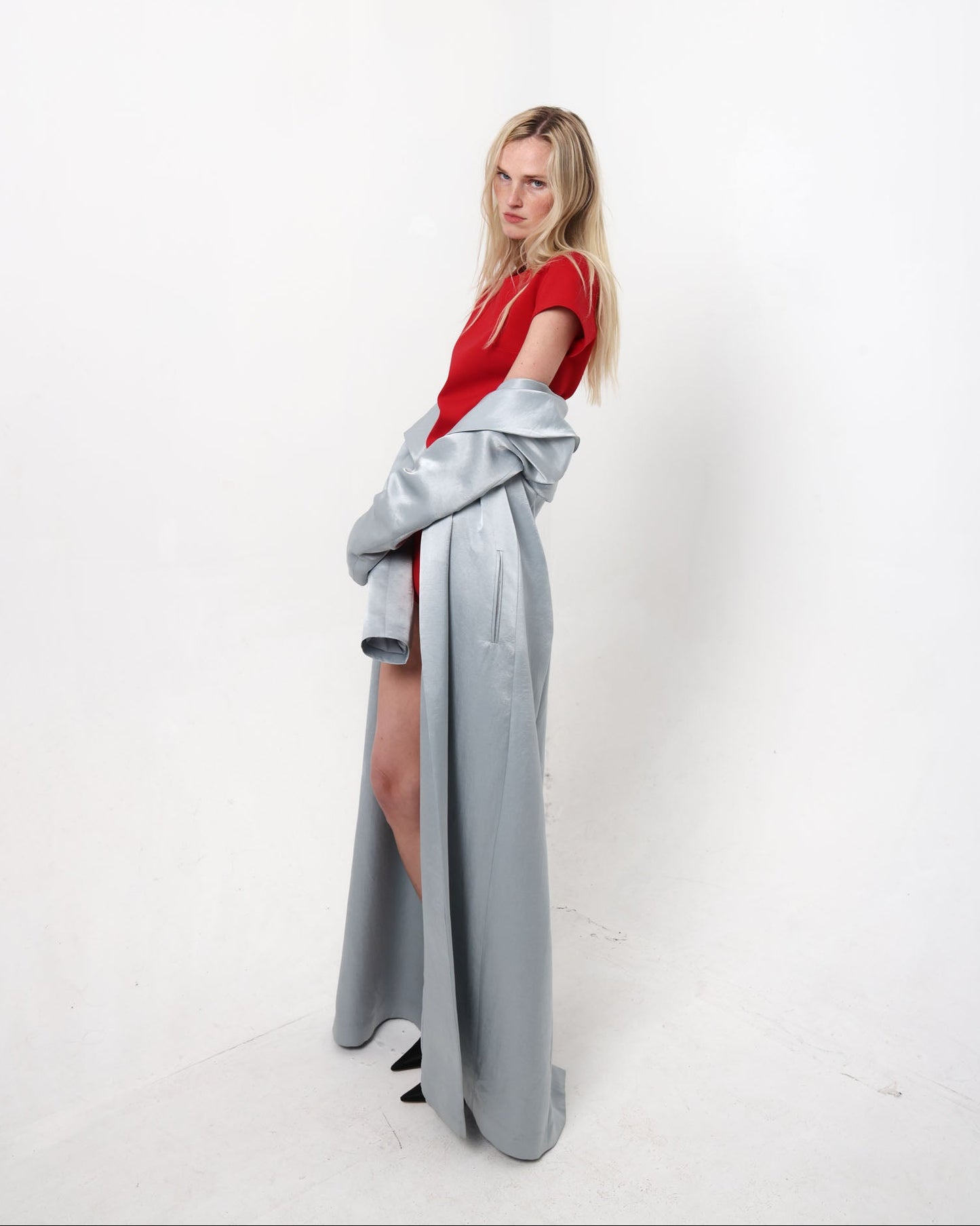 Opera Coat in Powder Blue