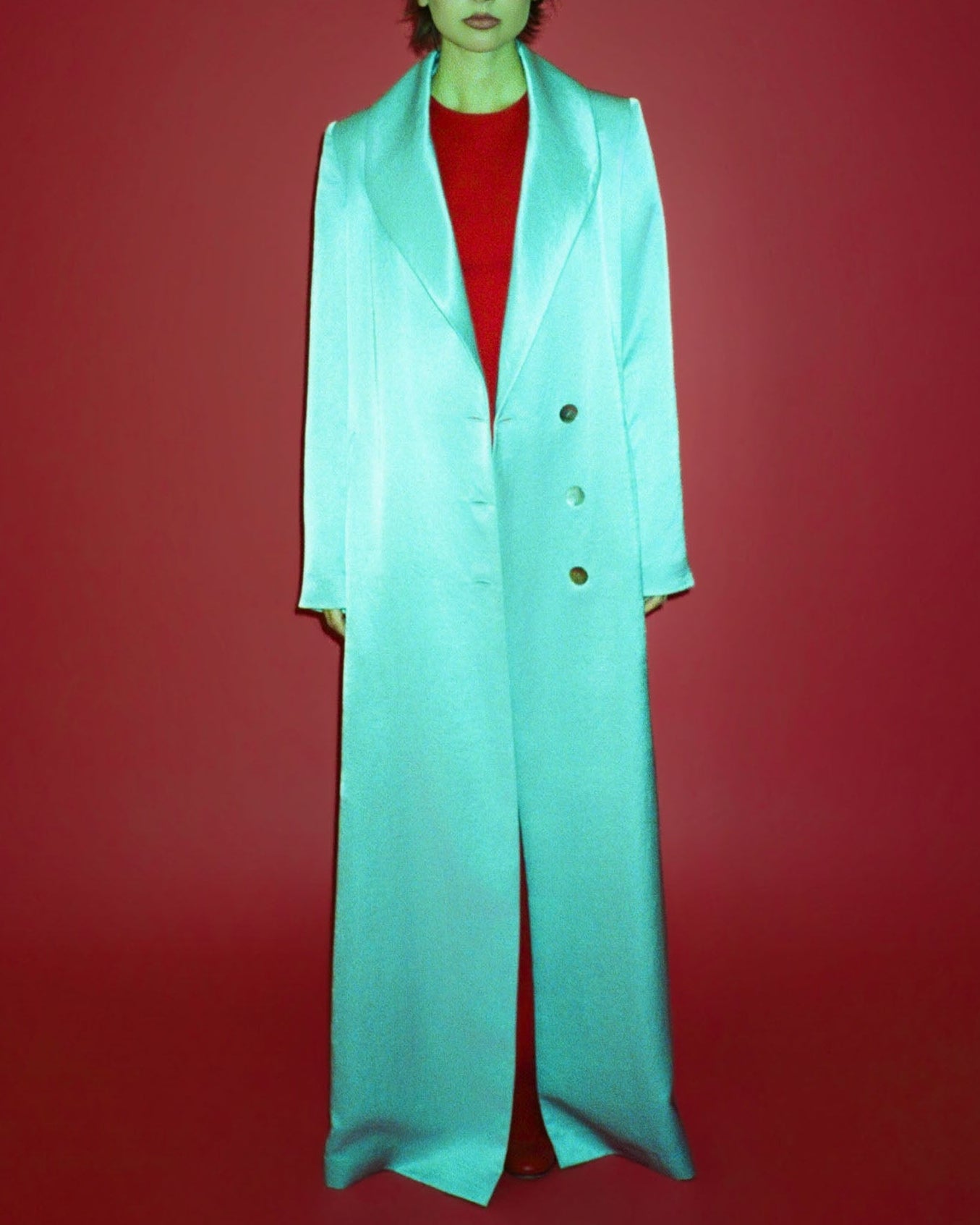 Opera Coat in Powder Blue