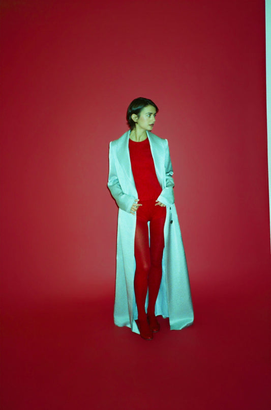 Opera Coat in Powder Blue