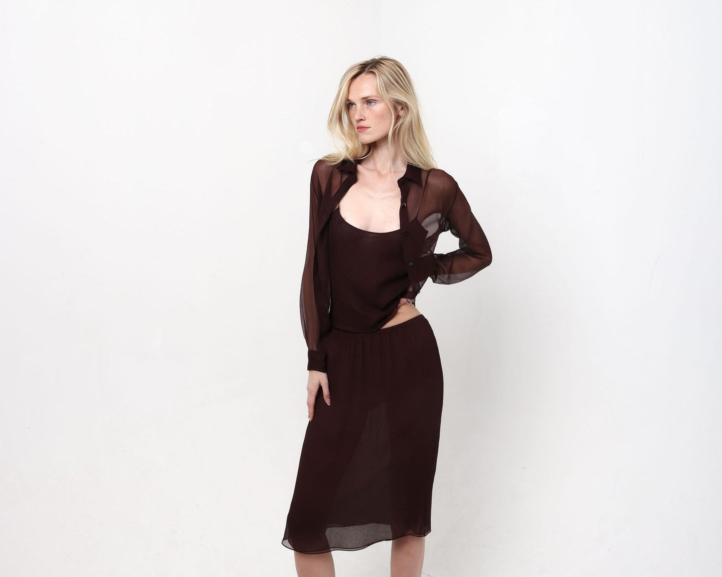 Vanya Shirt in Plum Brown